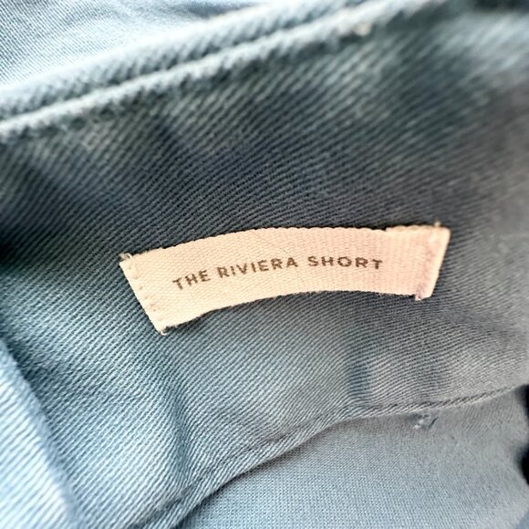 Loft Womens Shorts 18 Riviera Chino Solid Blue Preppy Nautical - Picture 6 of 9